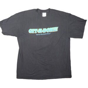 Vintage Larry The Cable Guy T Shirt Mens XL Black Git R Done Comedy Tour Y2K Tee